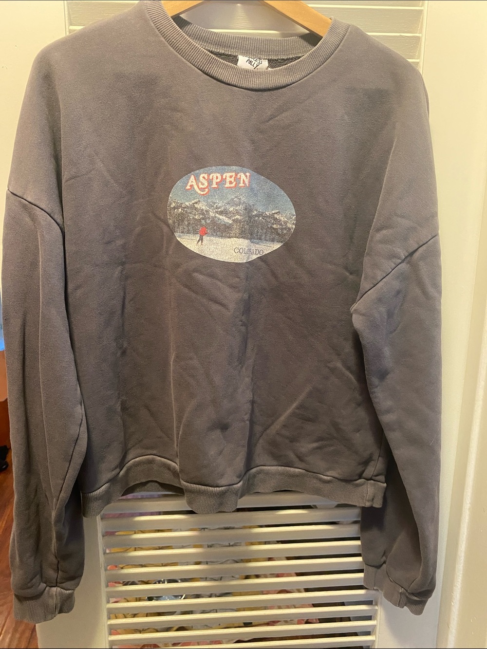 Princess Polly Charcoal Aspen Graphic Crewneck